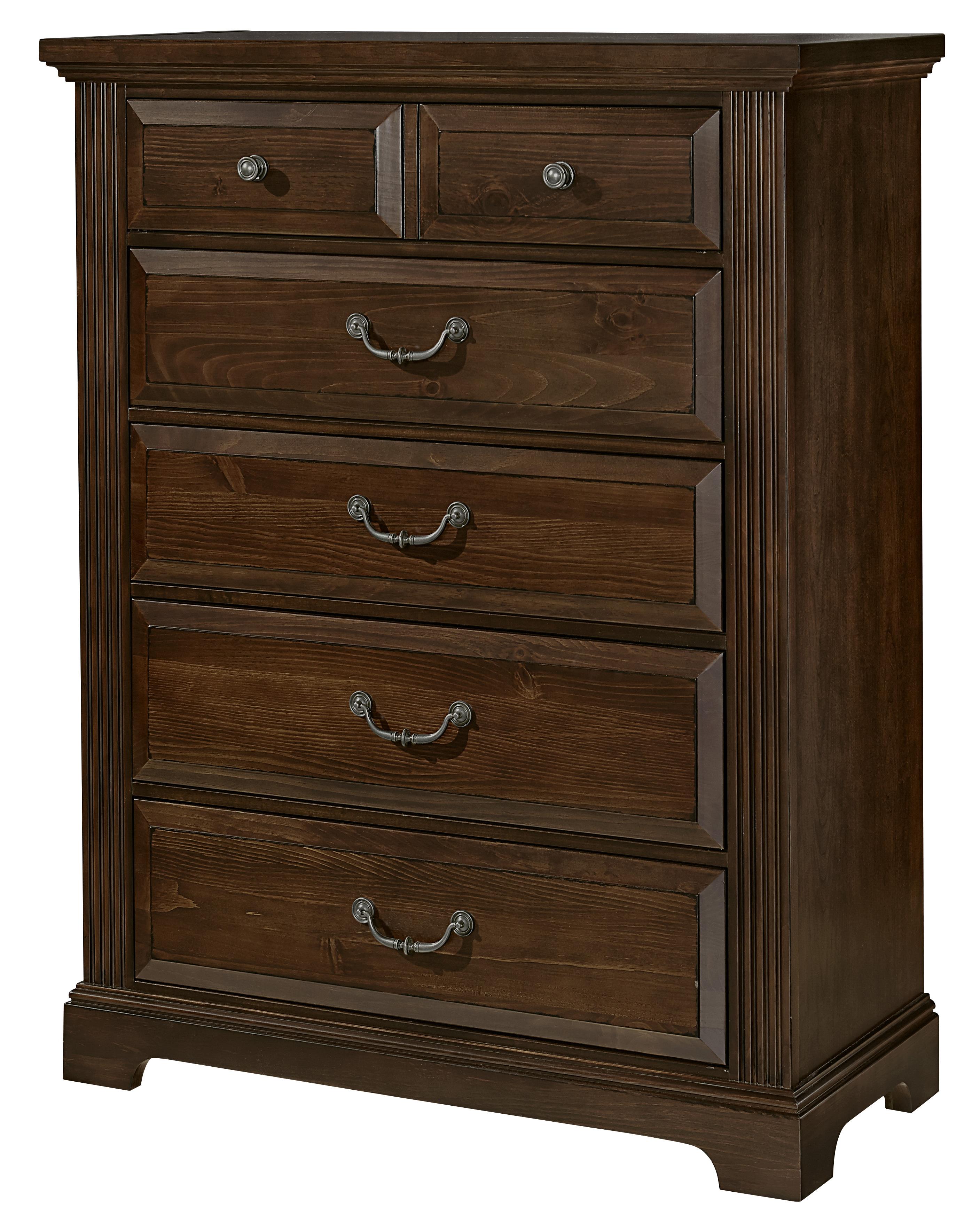 Vaughan Bassett Woodlands Transitional Chest 5 drawers Value City Furniture Drawer Chests